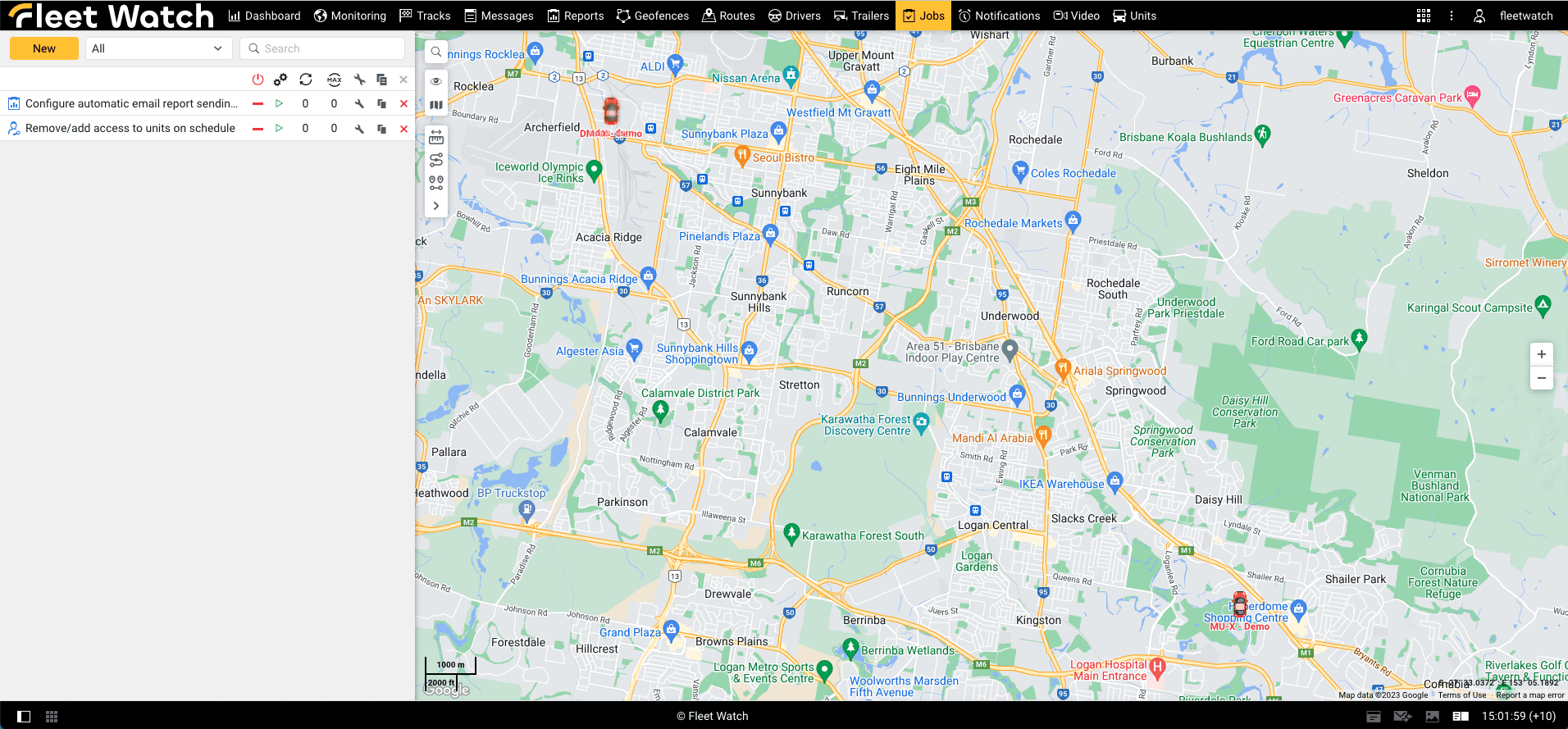 Fleet Watch Jobs' Interface